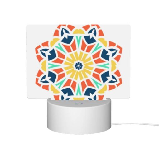 Rectangular Acrylic Night Light, A Colorful Flower With Yellow -Acrylic Night Light Shop 4f6d04ea35c032e2d2bf85c4fe830cef203eaf4b