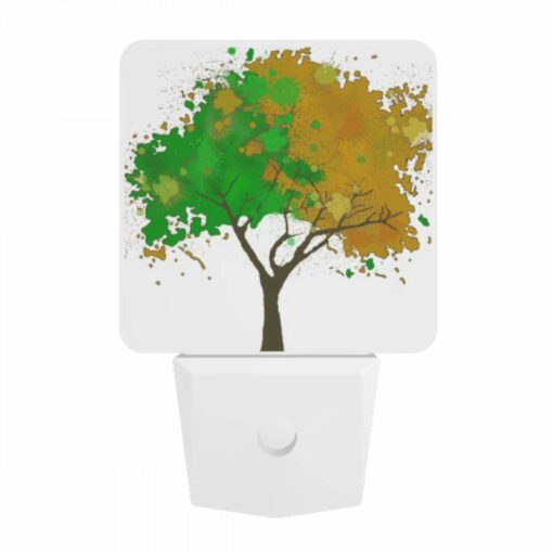 Night Light, A Tree With Green And Yellow Leaves. -Acrylic Night Light Shop 4fcf1548e514e56cf95385140795c0deabdbf18a