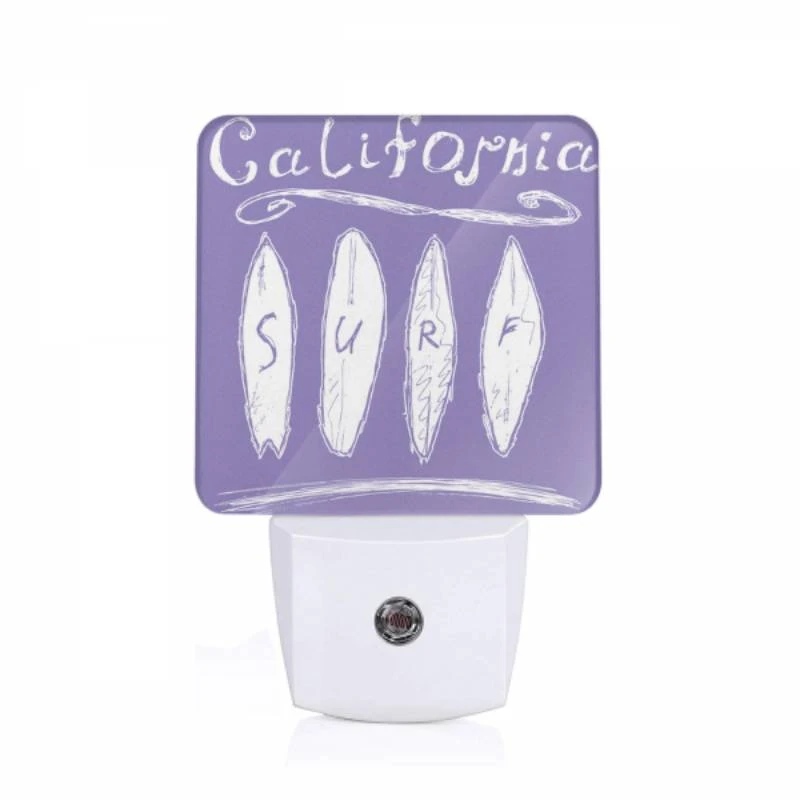Night Light, A purple drawing of a surfboard with the word surf on it. Night Light, A Purple Drawing Of A Surfboard With The Word Surf On It. -Acrylic Night Light Shop 501bf36e65ec8a51a7f4d31d3563917a36ea3513