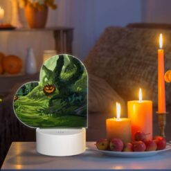 Love Acrylic Night Light, A Colorful Cartoon Scene Of A House With A Pumpkin On The Doorstep And A Tree With A Pumpkin On It. -Acrylic Night Light Shop 502f125cefc8a1406afd3533ec8a9a5f11ca10dc