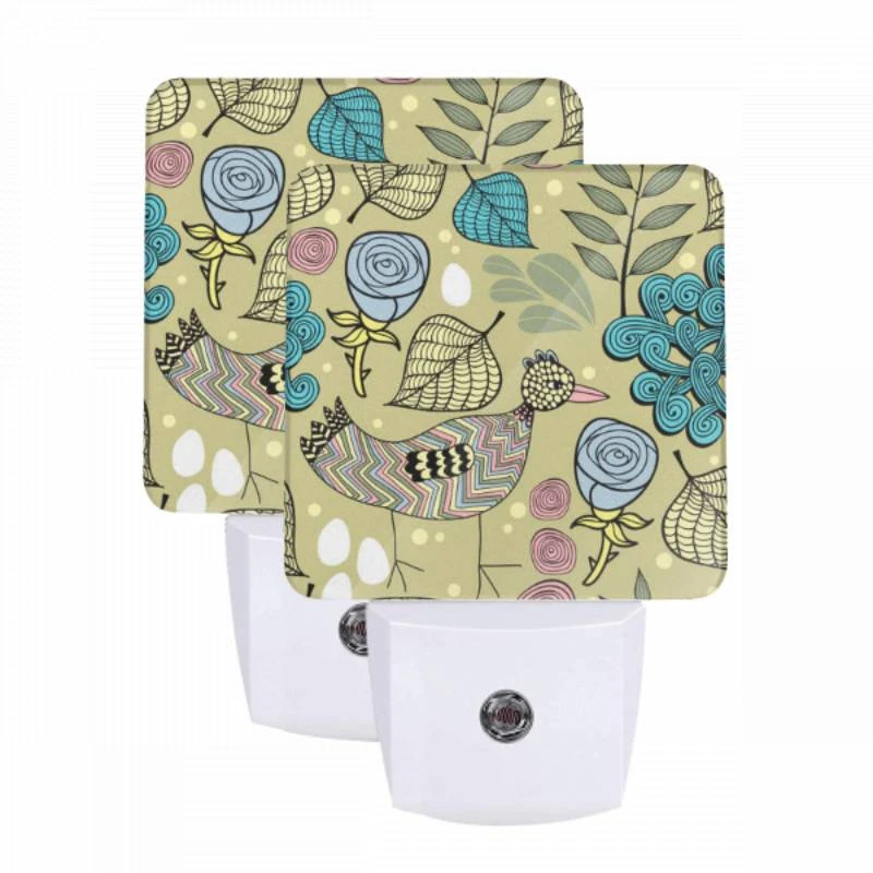 Night Light Set of 2, A colorful bird with a yellow beak stands in front of a leafy plant. Night Light Set Of 2, A Colorful Bird With A Yellow Beak Stands In Front Of A Leafy Plant. -Acrylic Night Light Shop 50af45fa63f2dab5ddf3aa27372e91e5b5c17cab