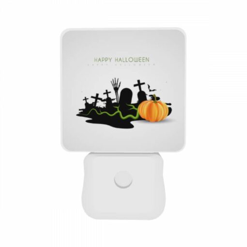 Night Light Set Of 2, A Halloween Poster With A Pumpkin And A Cross. -Acrylic Night Light Shop 50ce53598f2278395b5af2da01667a49f21fb698