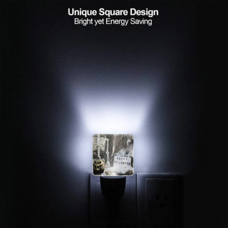 Night Light Set of 2, A skeleton and a pumpkin are placed next to a sign that reads "Happy Halloween." Night Light Set Of 2, A Skeleton And A Pumpkin Are Placed Next To A Sign That Reads "Happy Halloween." -Acrylic Night Light Shop 50d1c5cc6a8dc03375ce1b9c9ddddb1908fdf7a1