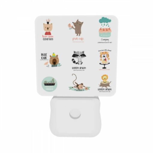 Night Light Set Of 2, A Collection Of Cartoon Animal Logos -Acrylic Night Light Shop 51a97317e1c8f1304d79589efef15adbf9b2cd5a
