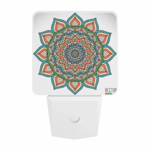 Night Light, A Colorful Flower Design With A Yellow Center. -Acrylic Night Light Shop 51c8d2901ba5ec30f94e866b5a71f6317c99f7f3