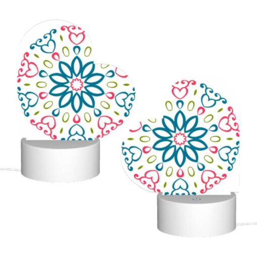 Love Acrylic Night Light, A Colorful Heart-shaped Design With A Yellow Center. -Acrylic Night Light Shop 51fec8c3f86b5d3aea4c302f152f36f7632ab469