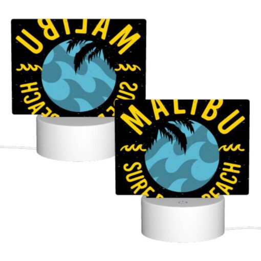 Rectangular Acrylic Night Light, A Logo For Malibu Surf Rider Beach. -Acrylic Night Light Shop 527a331dba7eb492271bb6c970005f912f6fd3c9