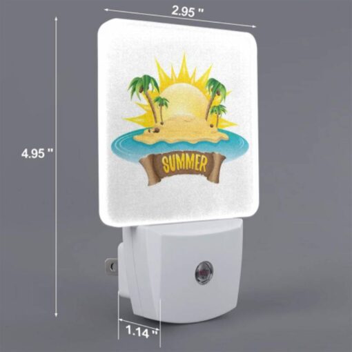 Night Light, A Sunny Beach With A Palm Tree Logo. -Acrylic Night Light Shop 52c39c4e054f7837807eafd59005c9bcc68d1f8e