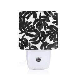 Night Light, A Black And White Painting Of A Bunch Of Bananas.