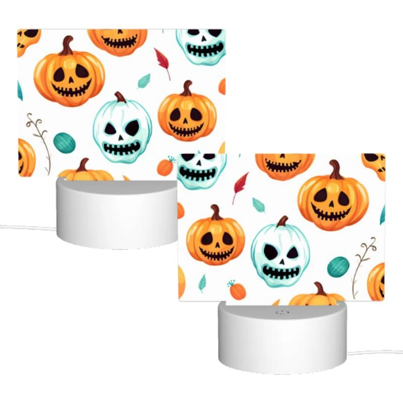 Rectangular Acrylic Night Light, A pattern of pumpkins with smiling faces and leaves. Rectangular Acrylic Night Light, A Pattern Of Pumpkins With Smiling Faces And Leaves. -Acrylic Night Light Shop 53a93976b2095ec33a64e199ab35f17867d63873