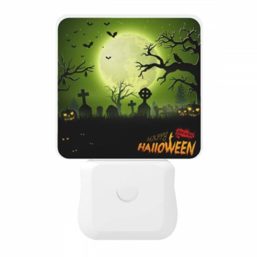 Night Light, A Halloween Scene With A Full Moon And A Bunch Of Gravestones. -Acrylic Night Light Shop 5438d81f96fdc149922bc645a0cee0b4c499b268