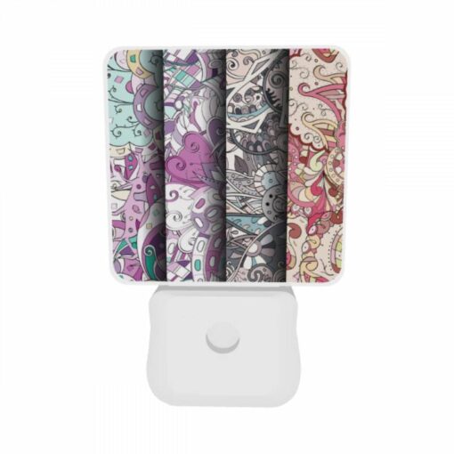 Night Light Set Of 2, Four Different Colored Designs Of Swirls And Patterns. -Acrylic Night Light Shop 54ad6621e5de04dee930bc478072eff0546ca76b