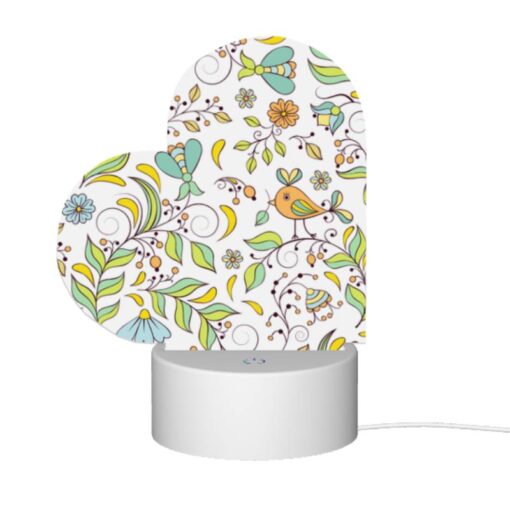 Love Acrylic Night Light, A Colorful Floral Pattern With A Bird In The Center. -Acrylic Night Light Shop 54c244a402af1679a2d97f291073d7f24ad45ab8