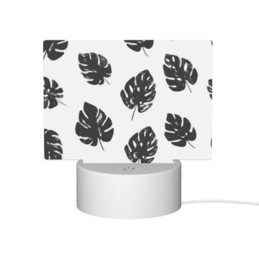 Rectangular Acrylic Night Light, A Pattern Of Leaves On A White Background. -Acrylic Night Light Shop 550e775421f60261389fec21a0f8a1c59171bfdc