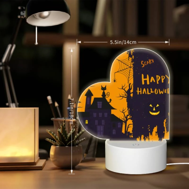 Love Acrylic Night Light, A spooky Halloween scene with a haunted house and a spider web. Love Acrylic Night Light, A Spooky Halloween Scene With A Haunted House And A Spider Web. -Acrylic Night Light Shop 557bfdd5720b60c7f0049f044a10dc6c8cc4528a