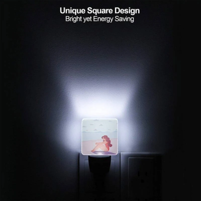 Night Light, A woman in a red bathing suit is sitting on the beach. Night Light, A Woman In A Red Bathing Suit Is Sitting On The Beach. -Acrylic Night Light Shop 55955bc92dc1ae13cea974ec526191c8b9bdb64e