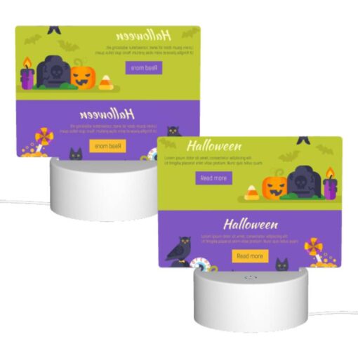 Rectangular Acrylic Night Light, A Halloween Poster With A Cat And A Broom. -Acrylic Night Light Shop 55b307ee6166c7903f7c55c4262b799734569e92
