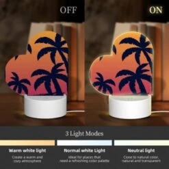 Love Acrylic Night Light, A Sunset With A Palm Tree In The Foreground. 2 Love Acrylic Night Light, A Sunset With A Palm Tree In The Foreground. -Acrylic Night Light Shop 560e12af29a7f6daf9e301eaff252c5413e6f330