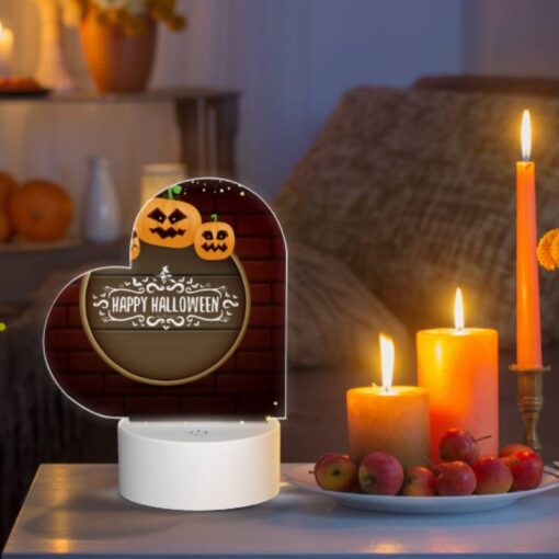 Love Acrylic Night Light, A Round Sign With A Happy Halloween Message. -Acrylic Night Light Shop 566681ba86e9c6a12bc73411bd49bd8789c44e9c