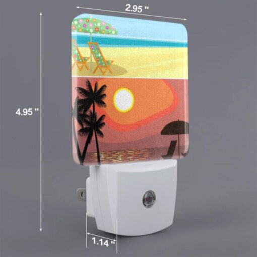 Night Light Set Of 2, A Beach Scene With A Sunset -Acrylic Night Light Shop 56ab2d86a10a61fc476b95bcdc8d6639c5f3e1bf