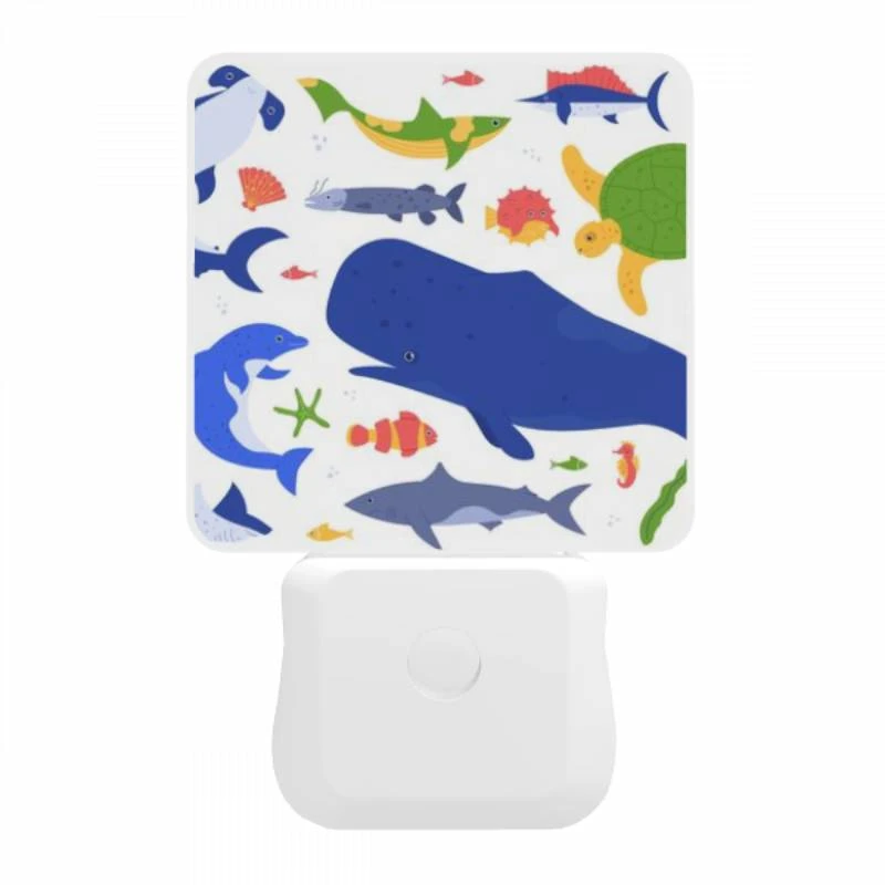 Night Light, A colorful cartoon of various sea creatures. Night Light, A Colorful Cartoon Of Various Sea Creatures. -Acrylic Night Light Shop 56b7d542337f83dfcfd13917e8ab9396c4dfdb77