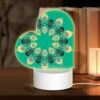 Love Acrylic Night Light, A Colorful Design With A Green Background.