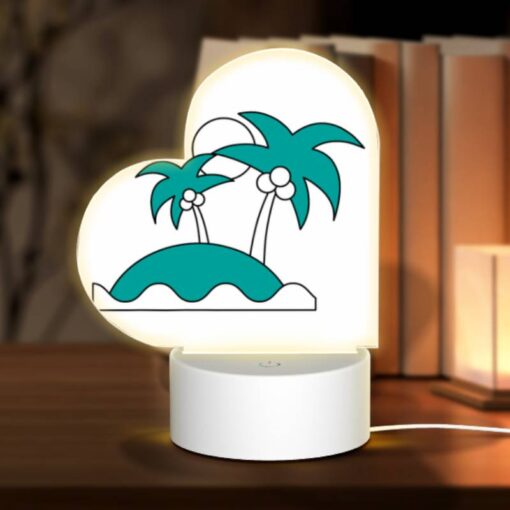 Love Acrylic Night Light, A Cartoon Drawing Of A Tropical Island With Two Palm Trees. -Acrylic Night Light Shop 5706a41c069265eeaefd4bcea6759d4a6fb5adc9