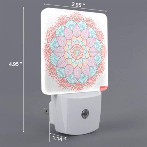 Night Light Set Of 2, A Colorful Flower Design With A Pink And Blue Color Scheme. -Acrylic Night Light Shop 58209e553e3c3c1147994c3992b0bd5f83fde6fc