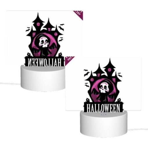 Rectangular Acrylic Night Light, A Black And White Halloween Logo. -Acrylic Night Light Shop 582d027fdb8f98023f8d4abc27645c54cc7166ed