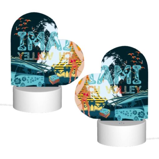Love Acrylic Night Light, A Woman In A Bikini Is Standing In Front Of A Beach Volleyball Net. -Acrylic Night Light Shop 5872b068304328203a38b3144786157afc13e9d7