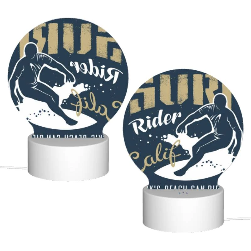 Round Acrylic Night Light, A surfer riding a wave in San Diego. Round Acrylic Night Light, A Surfer Riding A Wave In San Diego. -Acrylic Night Light Shop 5880e4c26d36bc40f0fa486936754090d8a2b223