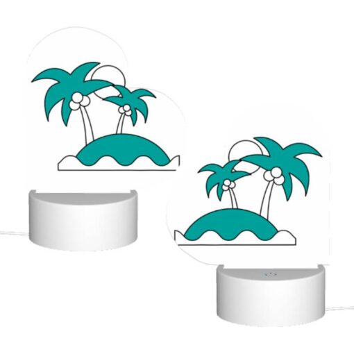 Love Acrylic Night Light, A Cartoon Drawing Of A Tropical Island With Two Palm Trees. -Acrylic Night Light Shop 5886380de3ead7350d3b96f2fa114b49a5cfa446