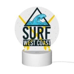 Round Acrylic Night Light, A Logo For Surf West Coast. 9 Round Acrylic Night Light, A Logo For Surf West Coast. -Acrylic Night Light Shop 58b8e11bb564d8208f4718fd4e7d7c09c7f44de5