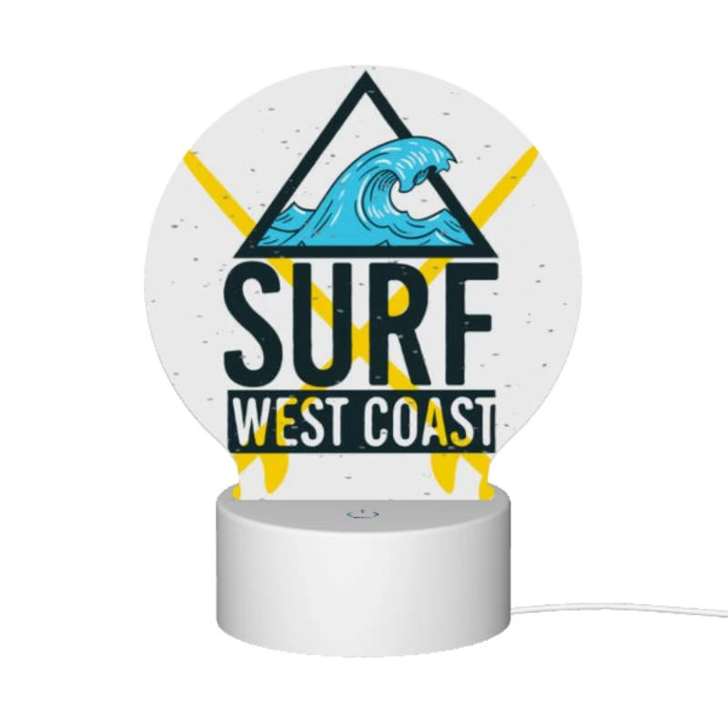 Round Acrylic Night Light, A logo for Surf West Coast. Round Acrylic Night Light, A Logo For Surf West Coast. -Acrylic Night Light Shop 58b8e11bb564d8208f4718fd4e7d7c09c7f44de5