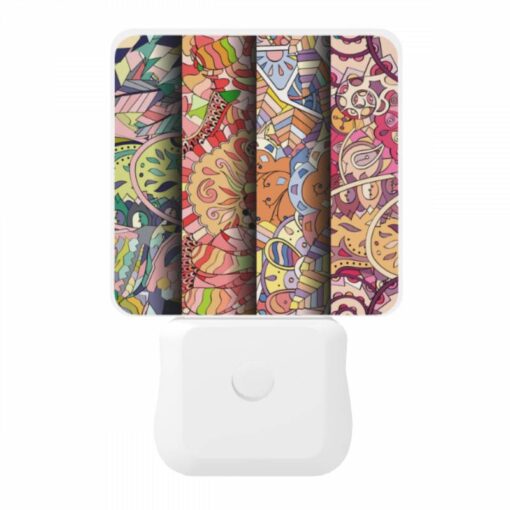 Night Light, Four Colorful And Intricate Designs Are Displayed Side By Side. -Acrylic Night Light Shop 58ee13d425182bfde99776c90cbe4ca310aa09ee