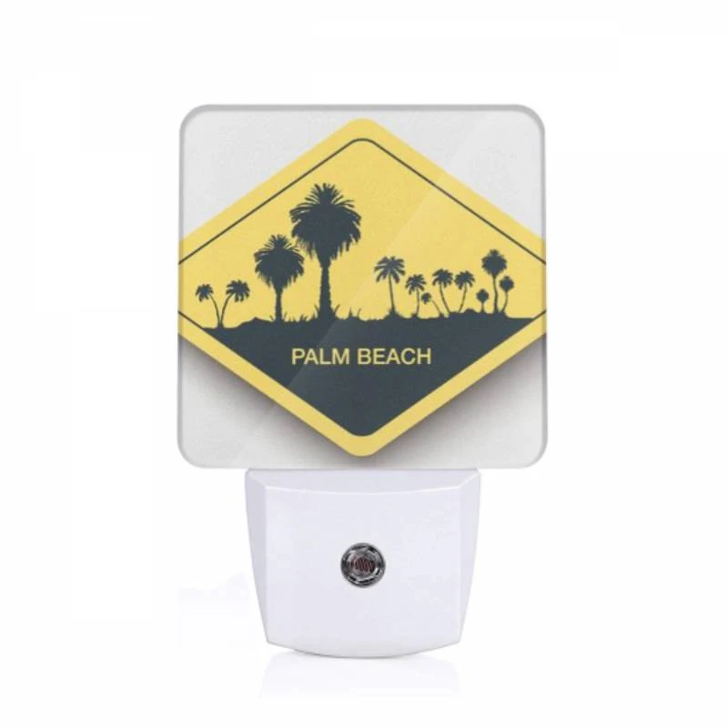 Night Light, A yellow sign with the words "Palm Beach" written on it. Night Light, A Yellow Sign With The Words "Palm Beach" Written On It. -Acrylic Night Light Shop 59b882dd4f9e757045488ba4a91e0b8d718895d4