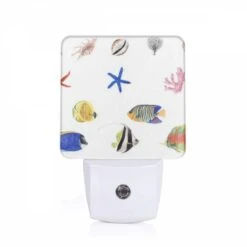 Night Light, A Collection Of Colorful Fish And Sea Creatures.