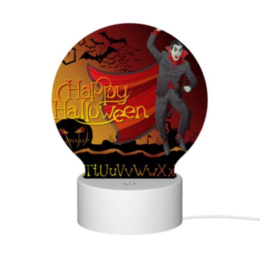 Round Acrylic Night Light, A Man Dressed As Dracula Is Celebrating Halloween. -Acrylic Night Light Shop 5a3d66195c48f6961812b0f476f2e99e1c4b72b5