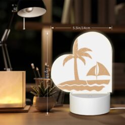 Love Acrylic Night Light, A Sailboat Is Sailing In The Ocean Near A Palm Tree. -Acrylic Night Light Shop 5a56ab6627393051e48e37704846d20d2e1b02a4
