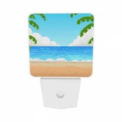 Night Light Set Of 2, A Cartoon Beach Scene With A Blue Ocean And Palm Trees. 6 Night Light Set Of 2, A Cartoon Beach Scene With A Blue Ocean And Palm Trees. -Acrylic Night Light Shop 5a57bd638dca66b165506778336e32a4187283b3