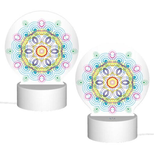 Round Acrylic Night Light, A Colorful Circle With A Yellow Center. -Acrylic Night Light Shop 5a6c481cc2ed1a2fd94584475bcb9a14c05e2e3b