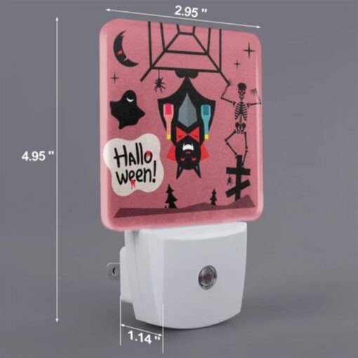 Night Light Set Of 2, A Halloween Cartoon With A Bat -Acrylic Night Light Shop 5adc8ea6154f2c98441105253d3da8993fa012e4