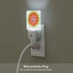 Night Light Set Of 2, A Colorful Flower With Green And Orange Colors. -Acrylic Night Light Shop 5b1d53df4fcacbd909e7c2a85e335bbd688505cf