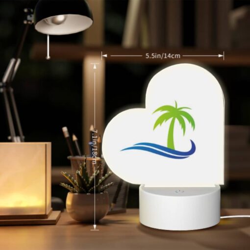 Love Acrylic Night Light, A Green And Blue Palm Tree Logo. -Acrylic Night Light Shop 5c0323ff86b1043ae319acfdae9683d6da89d391