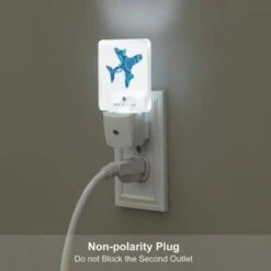 Night Light, A Blue And White Airplane With A Snowflake Pattern On The Tail. -Acrylic Night Light Shop 5c498599dfa413f78e8ee233a54e20ba7ba27f5e