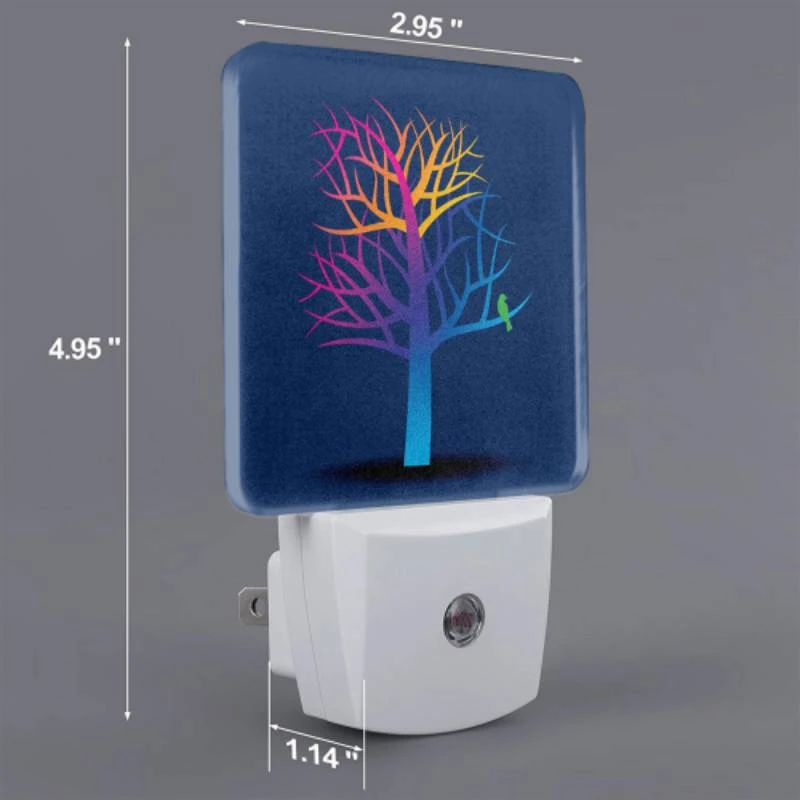 Night Light, A colorful tree with a bird perched on a branch. Night Light, A Colorful Tree With A Bird Perched On A Branch. -Acrylic Night Light Shop 5c520e629bb16a681c8e51d5abc7b6ce111c60de