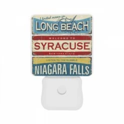 Night Light Set Of 2, A Sign That Says "Welcome To Syracuse -Acrylic Night Light Shop 5cd8177846449443dc6e1767e7f864316b113989
