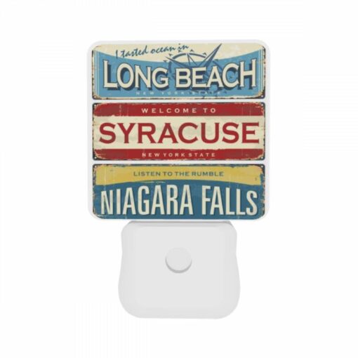 Night Light Set Of 2, A Sign That Says "Welcome To Syracuse -Acrylic Night Light Shop 5cd8177846449443dc6e1767e7f864316b113989