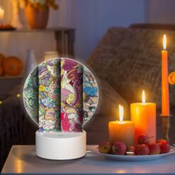 Round Acrylic Night Light, Four Different Colored Designs Of A Flower. -Acrylic Night Light Shop 5d487ca9175a857004531acd7ac041e27ac933c7