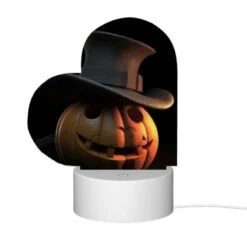 Love Acrylic Night Light, A Carved Pumpkin With A Top Hat On It. -Acrylic Night Light Shop 5e42e5516b8af3eb349c81d5a3fe81d7df4ac77e